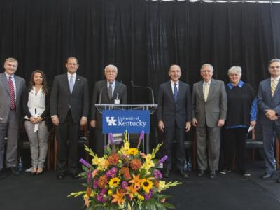 Speakers at the announcement of the Clinical and Translational Science Award, at the University of Kentucky on October 26, 2016