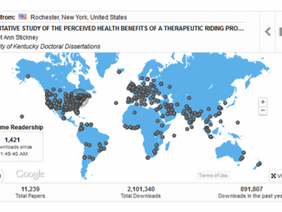 Map showing downloads