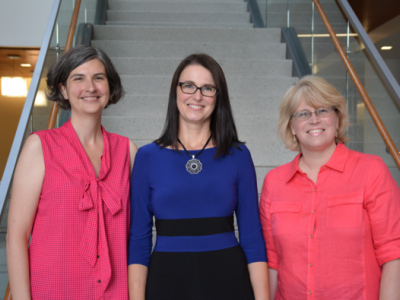 Members of the Moga lab from left, Erin Abner, Daniela Moga and Lynne Eckmann.