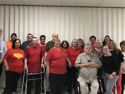 Participants of the stroke survivor and caregiver support group in Hazard, Ky.