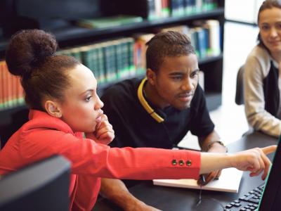 students at computer