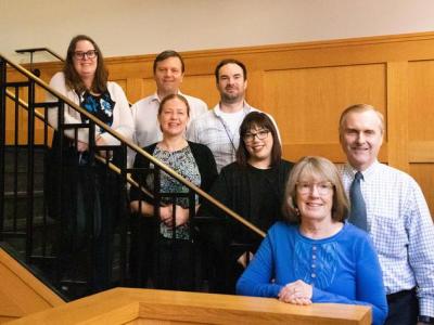 UK researchers from left-right: Kate Kosmac, Alejandro Villasante, Grace Walton, Doug Long, Heather Bush, Charlotte Peterson, and Philip Kern.