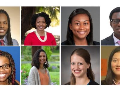 Headshots from the eight 2023 DREAM Scholars, alphabetical from top left. 