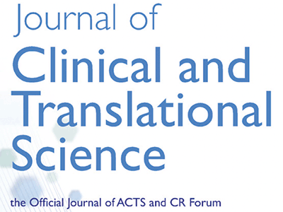 Blue text reads:  Journal of Clinical and Translational Science. The Official Journal of ACTS and CR Forum