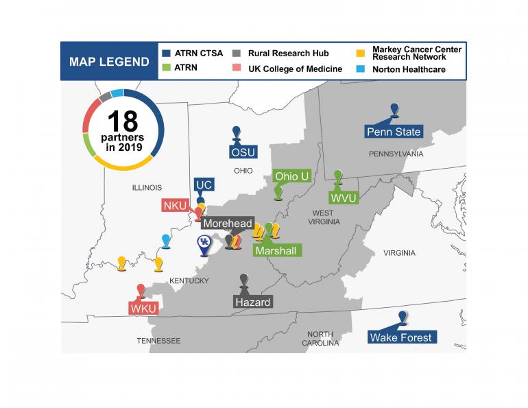 Appalachian Regional Partnerships Map 2019