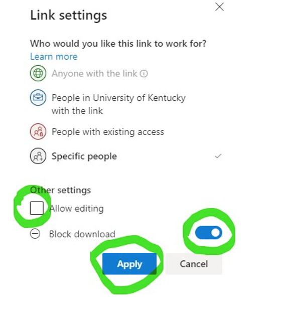 8. Monitors should not be able to print or download documents that contain PHI. Therefore, you will need to restrict their access to the folder. To restrict the ability for the monitor to edit or download documents from the folder. 