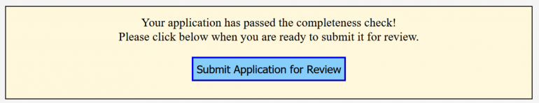 Screenshot of WebCAMP submit button screen