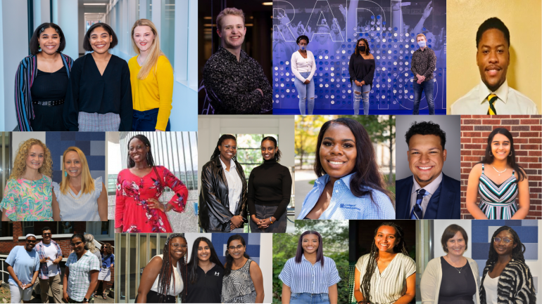 Collage of previous SPARK participants, a diverse mix of undergraduate students