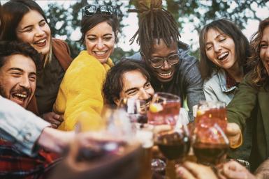 group of friends drinking