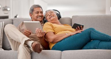 older couple smiling