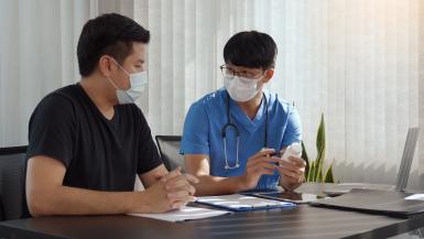 male nurse with patient