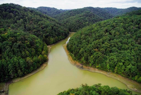 The Curs Crum Reservoir in Martin County, Ky., on Oct. 2, 2018.