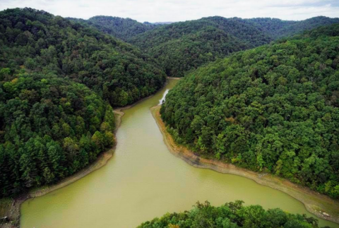 The Curs Crum Reservoir in Martin County, Ky., on Oct. 2, 2018. 