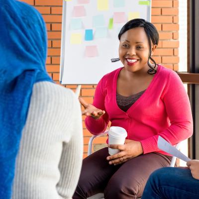 Diverse group of women at a meeting